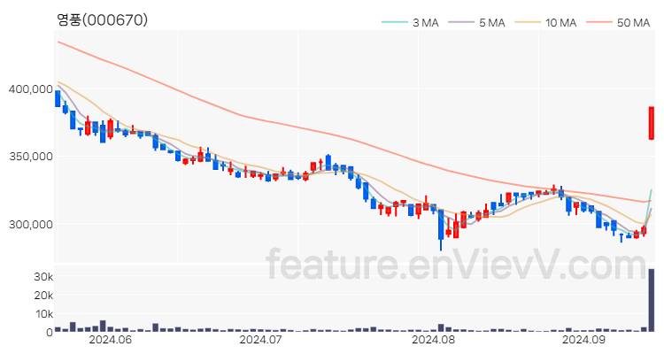 [특징주 분석] 영풍 주가 차트 (2024.09.13)