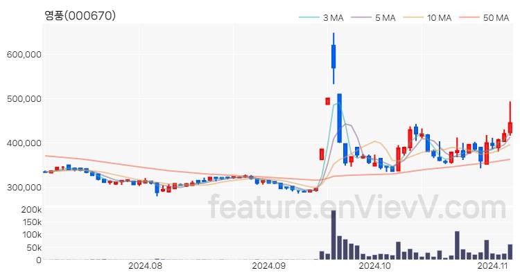 [특징주] 영풍 주가와 차트 분석 2024.11.06