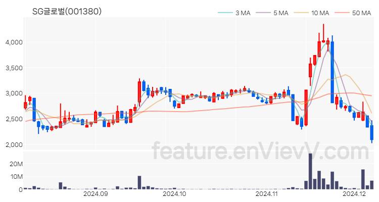 [특징주] SG글로벌 주가와 차트 분석 2024.12.06