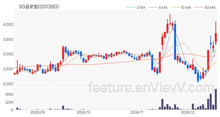 [특징주] SG글로벌 주가와 차트 분석 2024.12.17