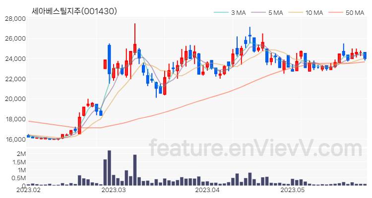 [특징주] 세아베스틸지주 주가와 차트 분석 2023.05.26