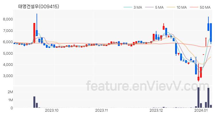 [특징주] 태영건설우 주가와 차트 분석 2024.01.08