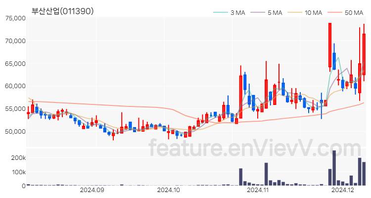 [특징주] 부산산업 주가와 차트 분석 2024.12.09