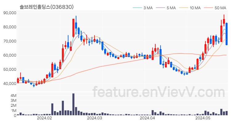 [특징주 분석] 솔브레인홀딩스 주가 차트 (2024.05.17)