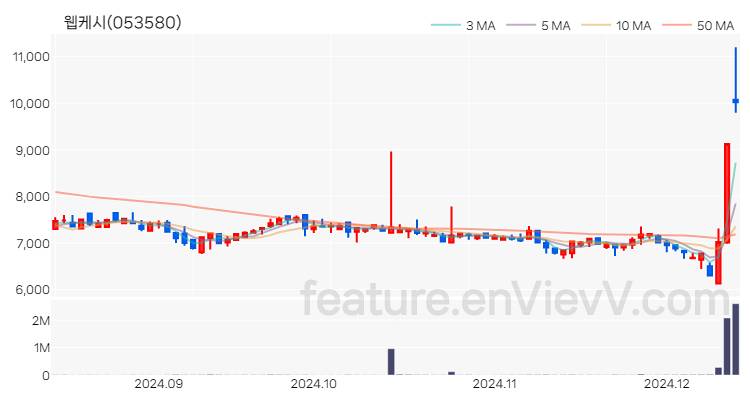 [특징주] 웹케시 주가와 차트 분석 2024.12.12