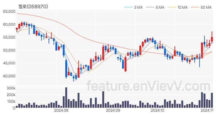 [특징주] 엠로 주가와 차트 분석 2024.11.05
