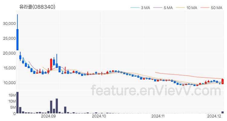 [특징주] 유라클 주가와 차트 분석 2024.12.05
