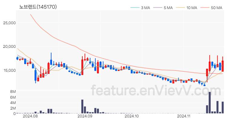 [특징주] 노브랜드 주가와 차트 분석 2024.11.22