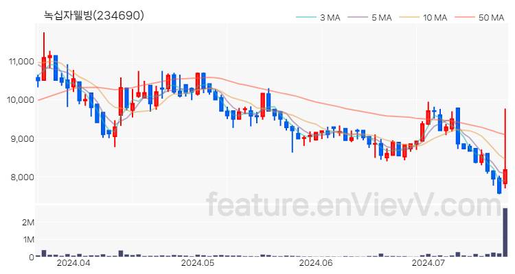 [특징주] 녹십자웰빙 주가와 차트 분석 2024.07.18