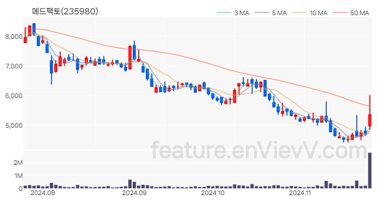 [특징주] 메드팩토 주가와 차트 분석 2024.11.25