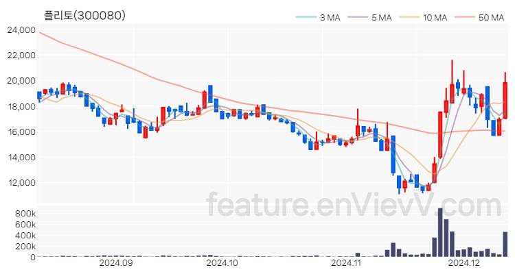 [특징주] 플리토 주가와 차트 분석 2024.12.11