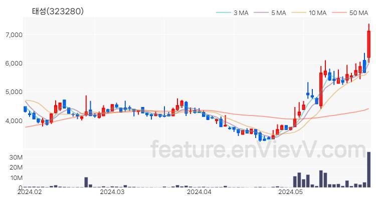 [특징주] 태성 주가와 차트 분석 2024.05.30