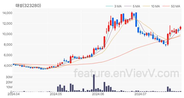 [특징주 분석] 태성 주가 차트 (2024.07.29)