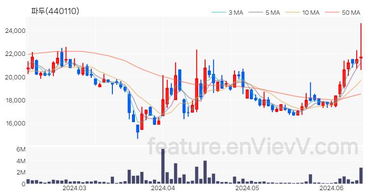 [특징주] 파두 주가와 차트 분석 2024.06.13