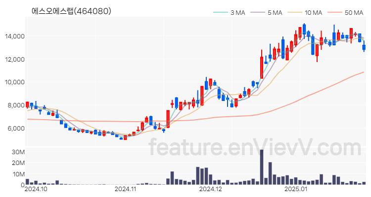 [특징주] 에스오에스랩 주가와 차트 분석 2025.01.24