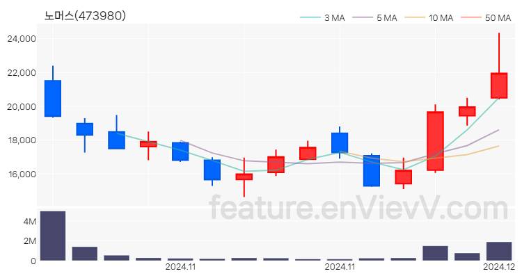 [특징주] 노머스 주가와 차트 분석 2024.12.02