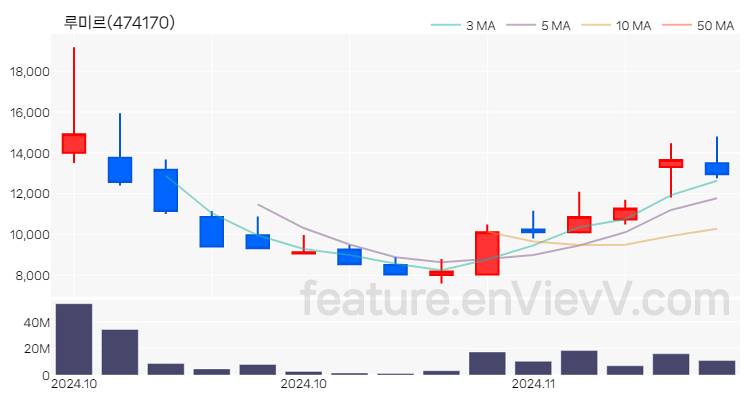 [특징주] 루미르 주가와 차트 분석 2024.11.08